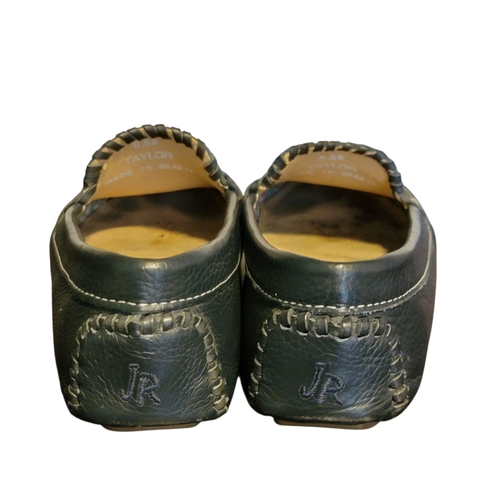 Jack Rogers Taylor Navy Blue Leather Loafers Driving Mocassins Size 9.5B - Picture 5 of 9